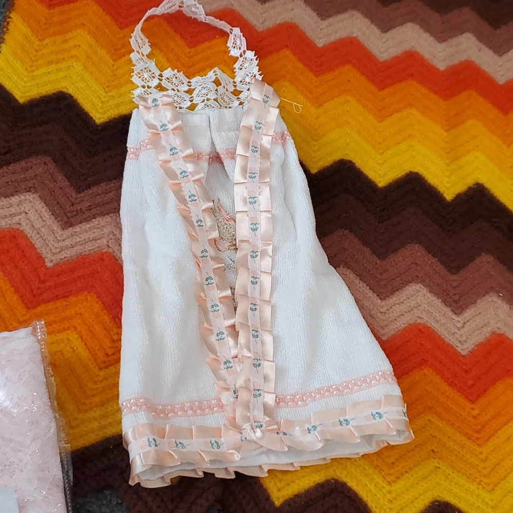 Hand embellished decorative hand towel